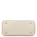 TL Bag Handtasche aus Leder mit Goldfarbenen Beschläge Beige TL141529