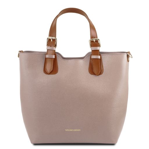 TL Bag Shopping Tasche aus Saffiano Leder Nude TL141696