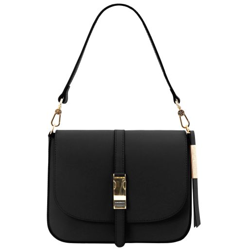 Nausica Leather Shoulder bag Black TL141707