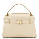 Maisy Leather Tote Beige TL142394