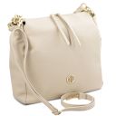 Amy Shopping Tasche aus Weichem Leder Beige TL141021