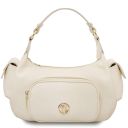 Olivia Handtasche aus Leder Beige TL142396