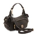 Olivia Handtasche aus Leder Schwarz TL142396