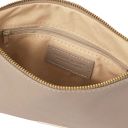 TL Bag Clutch aus Weichem Leder Hell Taupe TL142029