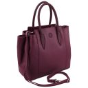 Tulipan Borsa a Mano in Pelle Bordeaux TL141727