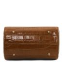 Layla Croc Print Leather Duffle bag Коньяк TL142398