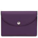 Leather Business Card / Credit Card Holder Purple TL142417