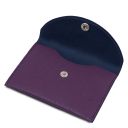 Leather Business Card / Credit Card Holder Purple TL142418