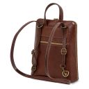 Paris Small Leather Backpack for Women Brown TL142410