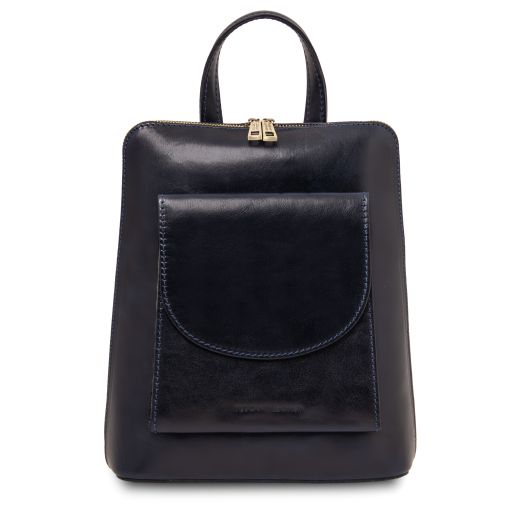 Paris Petite sac à dos en Cuir Pour Femme Bleu TL142410