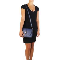 Nausica Sac Bandoulière en Cuir Café TL141598