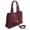 Callie Soft Leather Shoulder bag Bordeaux TL142415