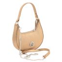 Pixie Handtasche aus Weichem Metallic-Leder mit Schulterkette Gold TL142413