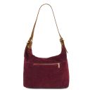 Sierra Sac à épaule en Cuir Suédé Bordeaux TL142419