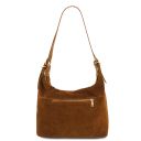 Sierra Suede Leather Shoulder bag Коньяк TL142419