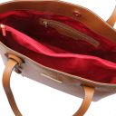 Pantelleria Borsa Shopping in Pelle e Portafoglio in Pelle 3 Ante con Portaspiccioli Cognac TL142157