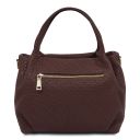 Nora Soft Woven Leather Handbag Coffee TL142412