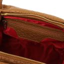 Nora Soft Woven Leather Handbag Cognac TL142412