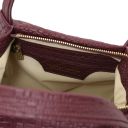 Nora Handtasche aus Weichem Geprägtem Leder Bordeaux TL142412