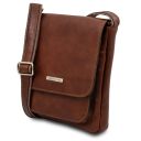 Jimmy Sac Pour Homme en Cuir Avec Poche Frontale Marron foncé TL141407