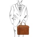 Pisa Кожаный портфель для ноутбука с передним карманом Телесный TL142427