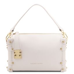 Praline Soft Leather Duffle bag White TL142422