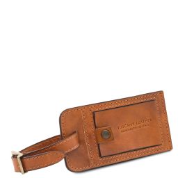 Matte Leather Luggage tag Natural TLTAGMATTE