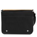 TL Messenger Bolso en Piel con Bandolera 2 Compartimentos - Modelo Grande Negro TL142430