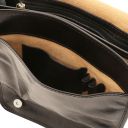 TL Messenger Sac Bandoulière en Cuir 2 Compartiments Noir TL141255