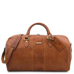 Lisbona Travel Leather Duffle bag - Large Size Natural TL141657