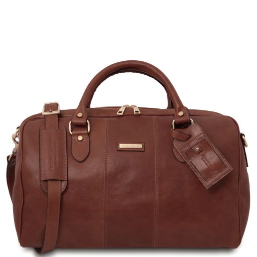 Lisbona Sac de Voyage en Cuir - Petit Modèle Marron TL142441