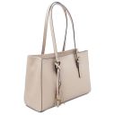 TL Bag Schultertasche aus Leder Beige TL142037