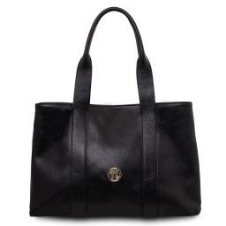 Callie Soft Leather Shoulder bag Black TL142415