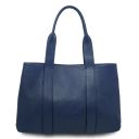 Callie Soft Leather Shoulder bag Dark Blue TL142415
