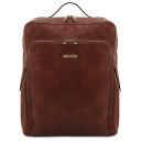 Bangkok Leather Laptop Backpack - Large Size Коричневый TL142336