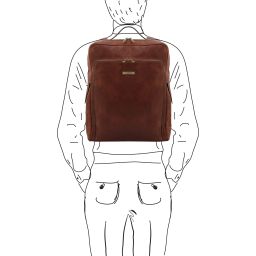 Bangkok Leather Laptop Backpack - Large Size Brown TL142336