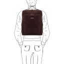 Bangkok Sac à dos en Cuir Porte Ordinateur - Grand Modèle Marron foncé TL142336