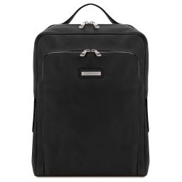 Bangkok Sac à dos en Cuir Porte Ordinateur Noir TL141793