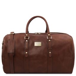 Francoforte Exclusive Leather Weekender Travel Bag Brown TL142338