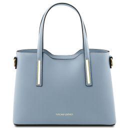 Olimpia Leather Tote - Small Size Light Blue TL141521