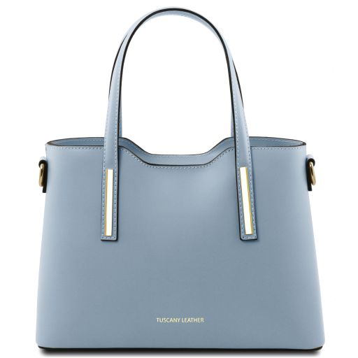 Olimpia Ledertasche aus Leder - Klein Himmelblau TL141521