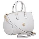 Layla Bauletto aus Leder mit Kroko-Prägung Weiß TL142398
