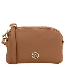 Lily Soft Leather Shoulder bag Caramel TL142375