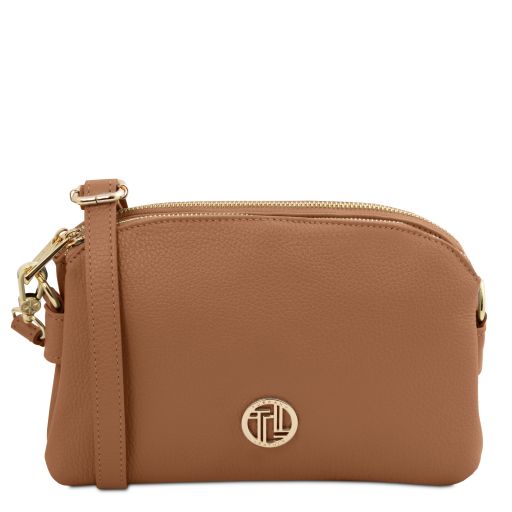 Lily Borsa a Tracolla in Pelle Morbida Caramello TL142375