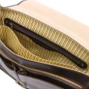 Mantova TL SMART Multifach-Aktentasche aus Leder mit Klappe Dunkelbraun TL140326