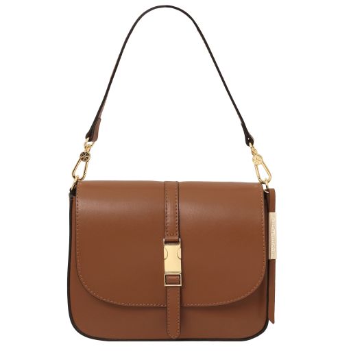 Nausica Sac Bandoulière en Cuir Cognac TL141598