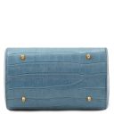 Layla Sac à Main en Cuir Effet Croco Bleu céleste TL142398