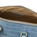 Layla Bauletto in Pelle Stampa Cocco Celeste TL142398