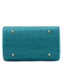 Layla Bauletto in Pelle Stampa Cocco Turchese TL142398
