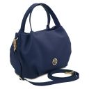 Nora Soft Leather Handbag Dark Blue TL142372